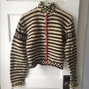 Vintage Norwegian Wool High-Neck Sweater